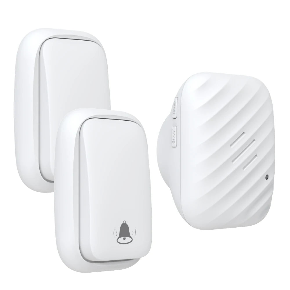 New Long-Range Self Powered Wireless Door Bell No Battery Waterproof 60 Ringtones Kinetic Doorbell EU US UK Plugs Optional