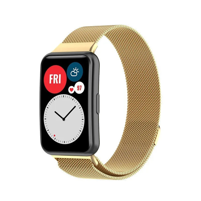 Magnetic Metal Strap For Huawei Smart Watch Fit 2 Stainless Steel Mesh Loop Bracelet Correa Huawei Fit Watch TIA-B19/B09