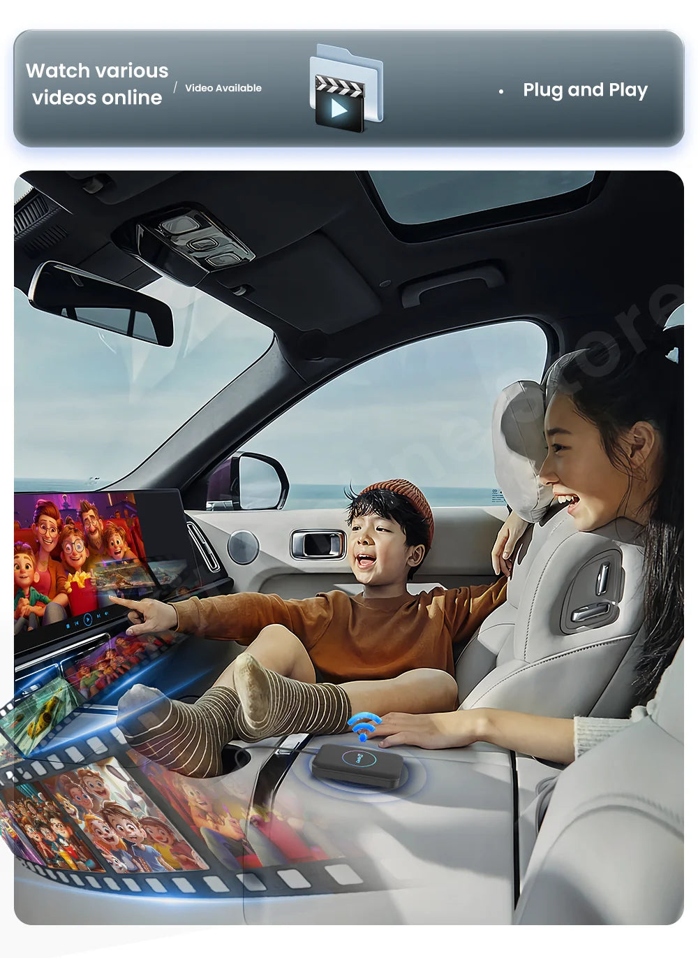 CarlinKit LiteS Android Tv Box Wireless Carplay Android auto Adapter Support Youtube Netfilx IPTV Spotify Car Radios Accessories