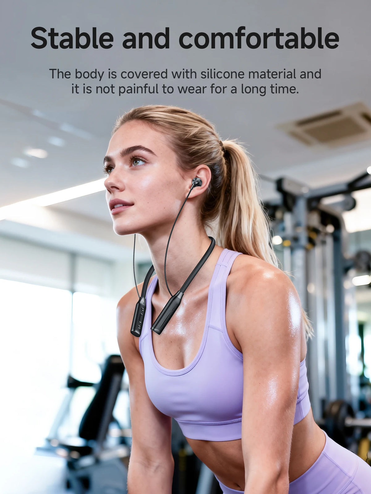 HOCO ES62 Plus Neck Band Bluetooth Earphones Wireless Headsets 150 Hours Use Sports Running Hifi Sounds Support TF Card Playback