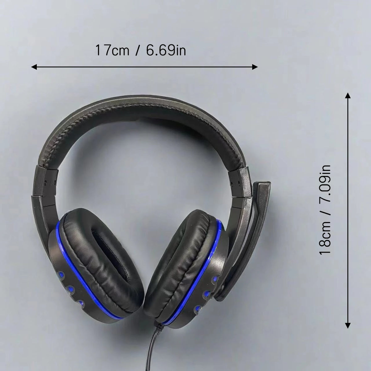 7260 Wired Headphones with Microphone,Suitable for work meetings、Study Recording、Entertainment Games,Compatible:PS4/PS5/Xbox One