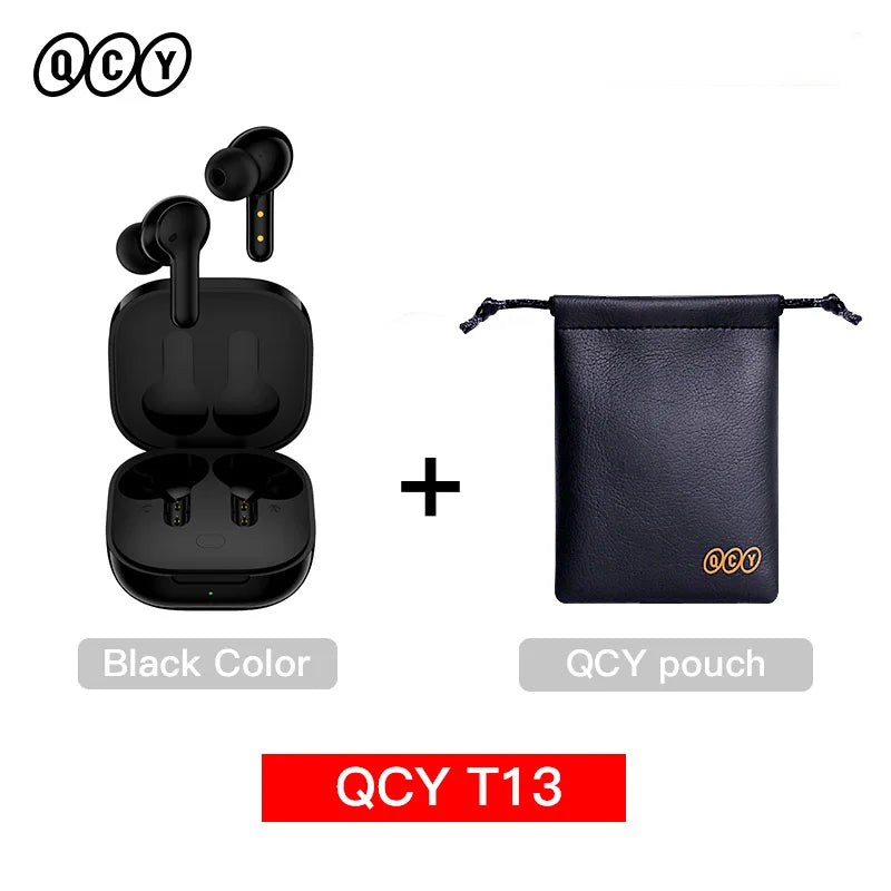 QCY T13 Wireless Smart Headphone BT5.1 TWS Earphone 4 Mic ENC HD Call Headset Touch Control Earbuds Long Standby 40H