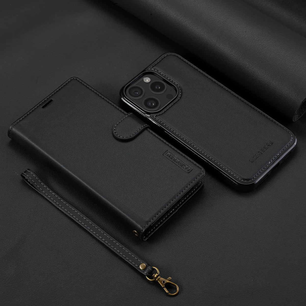 2 in 1 Removable Flip Leather Case For iPhone 18 17 16 Pro Max Air 15 14 13 12 11 Pro X Max XR 7 8 Plus SE Magnetic Wallet Cover