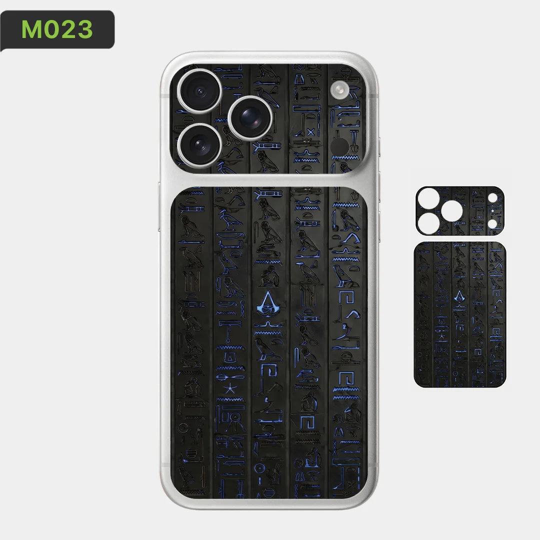 BC05 for Apple iPhone 17 Pro Max /17 Pro/Air Camera with Battery Skin Wrap 3D Colorful Rear Protective Sticker Film