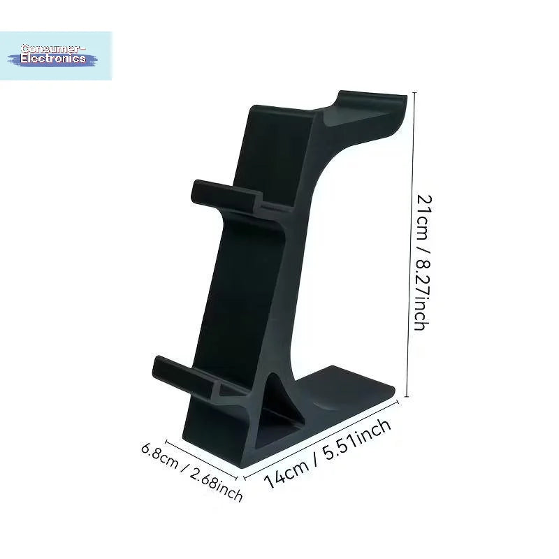 【3 In 1 Controller Stand With Headset Holder Gaming Organizer For 2 Gamepads & 1 Headphone Non-Charging Desktop Dock】