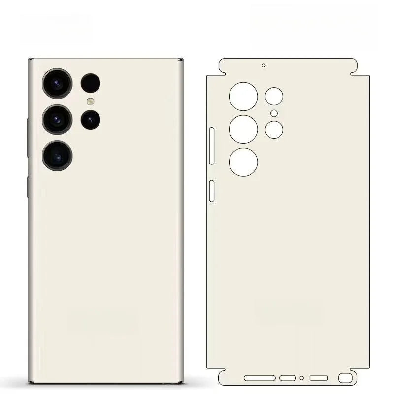 Plain Macaroon Color Decal Skin for Samsung S24 S23 S22 Ultra S22 5G Back Screen Protector Film Cover 3M Wrap Sticker