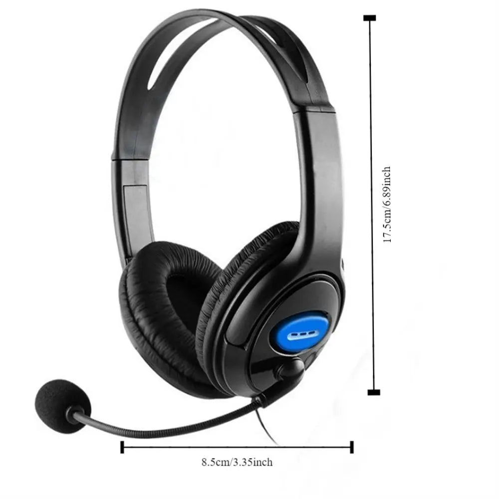 with Microphone Wired Gaming Headset Noise Isolating Over Ear Music Headphones Stereo Deep Bass Gamer Earphone Laptop PC