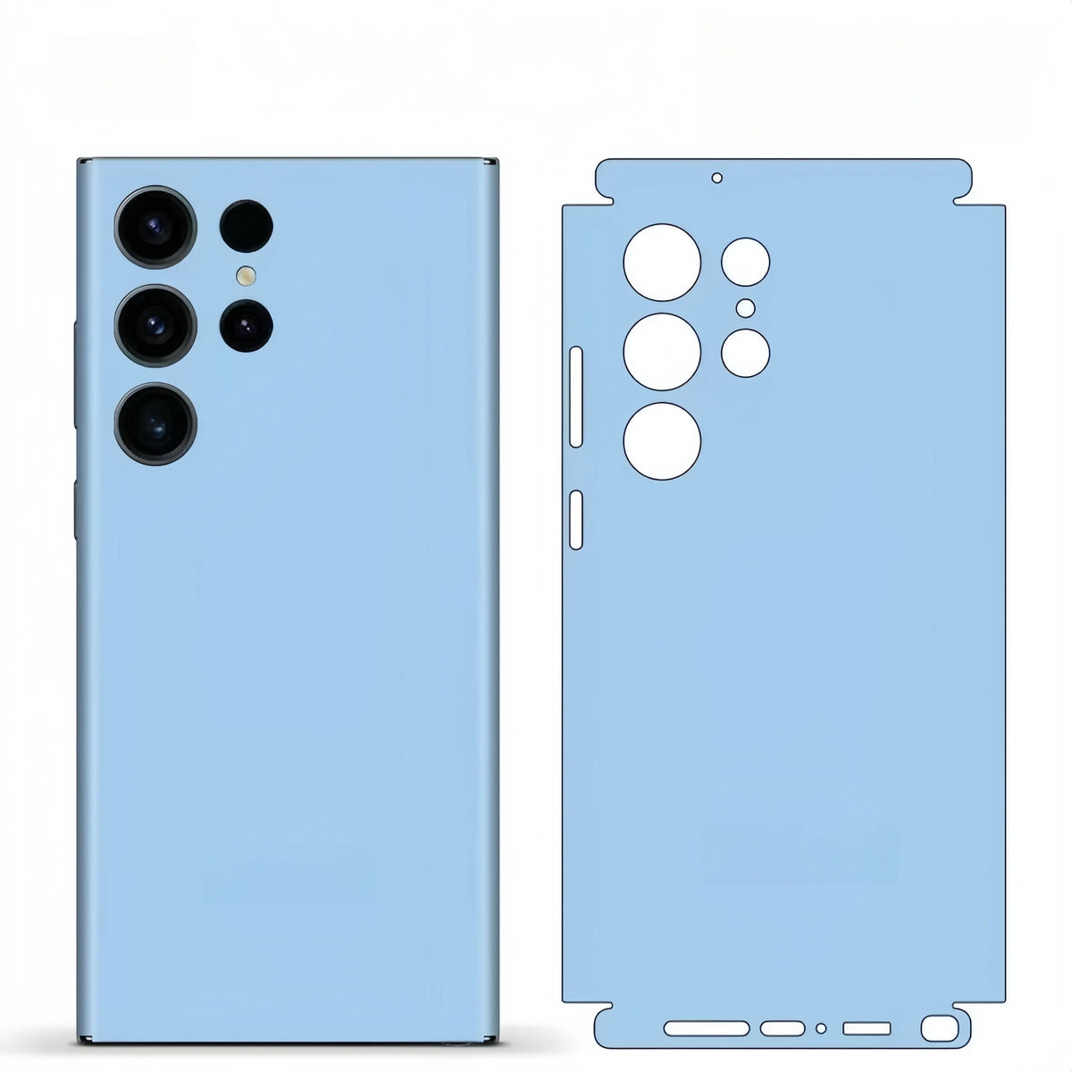 Plain Macaroon Color Decal Skin for Samsung S24 S23 S22 Ultra S22 5G Back Screen Protector Film Cover 3M Wrap Sticker
