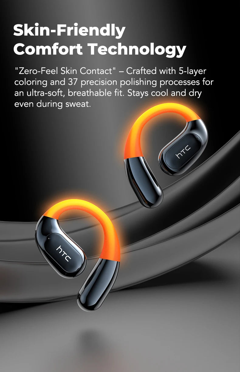 HTC NE12 Bluetooth Earphones AI Translator Earbuds OWS Sport Headphones HD Call Wireless Headphones Glowing Earhook Longlife