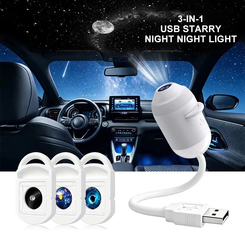 2027 Upgraded Hd Smart Dynamic 5d Holographic Night Light Projector, Plug and Play Hd Star Projector, 360° Adjustable Hd Galaxy
