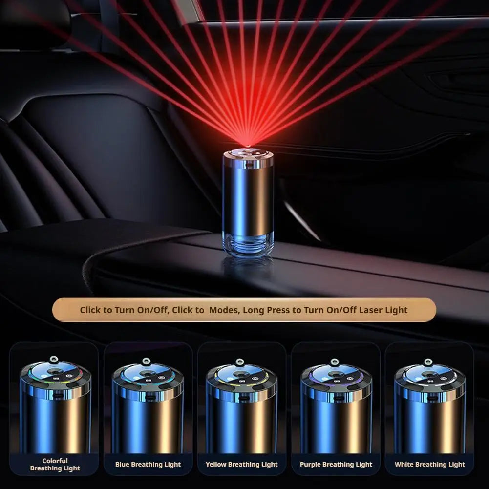 Smart Car Air Freshener 5Modes Aromatherapy Replacement Humidifier Scent Air Odor Eliminator Auto Diffuser Ambient Light For Car