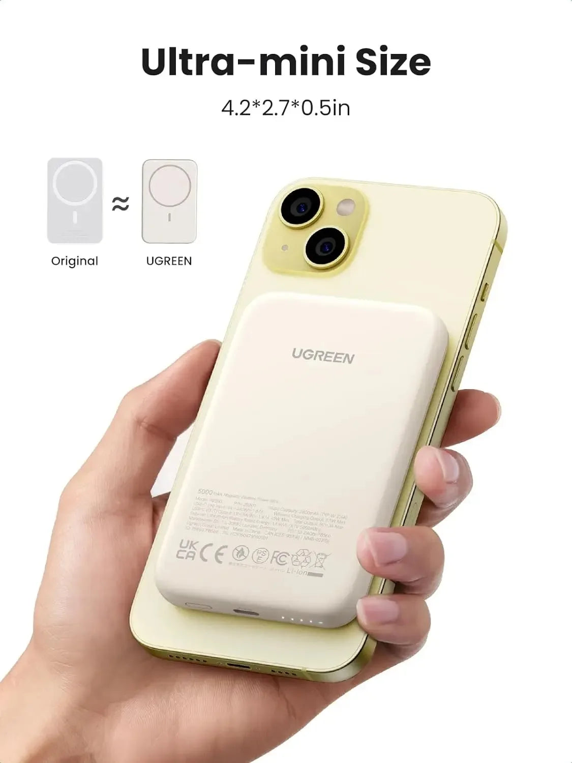 UGREEN Power Bank 10000mAh Magnetic Slim Portable Charger External Battery Pack for iPhone Samsung