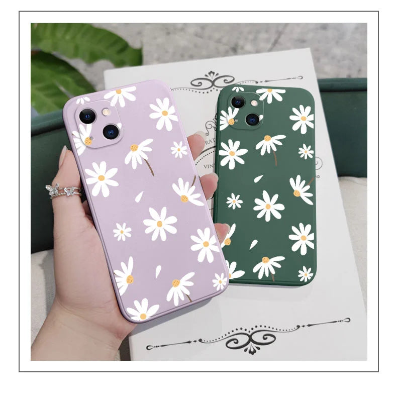 Plain Daisies Phone Case For iPhone 17 17 Air 16 16e 15 14 13 12 11 Pro Max Mini X XR XS MAX SE2020 8 7 Plus 6 6S Plus Cover