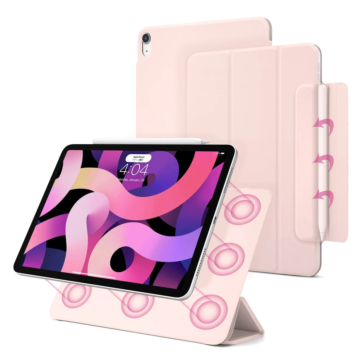 2026 for iPad Pro 13 Case M5 M4 2025 Air 11 M3 M2 12.9 Powerful Magnetic Attachment Slim Trifold Stand Case for iPad Air 5 10th
