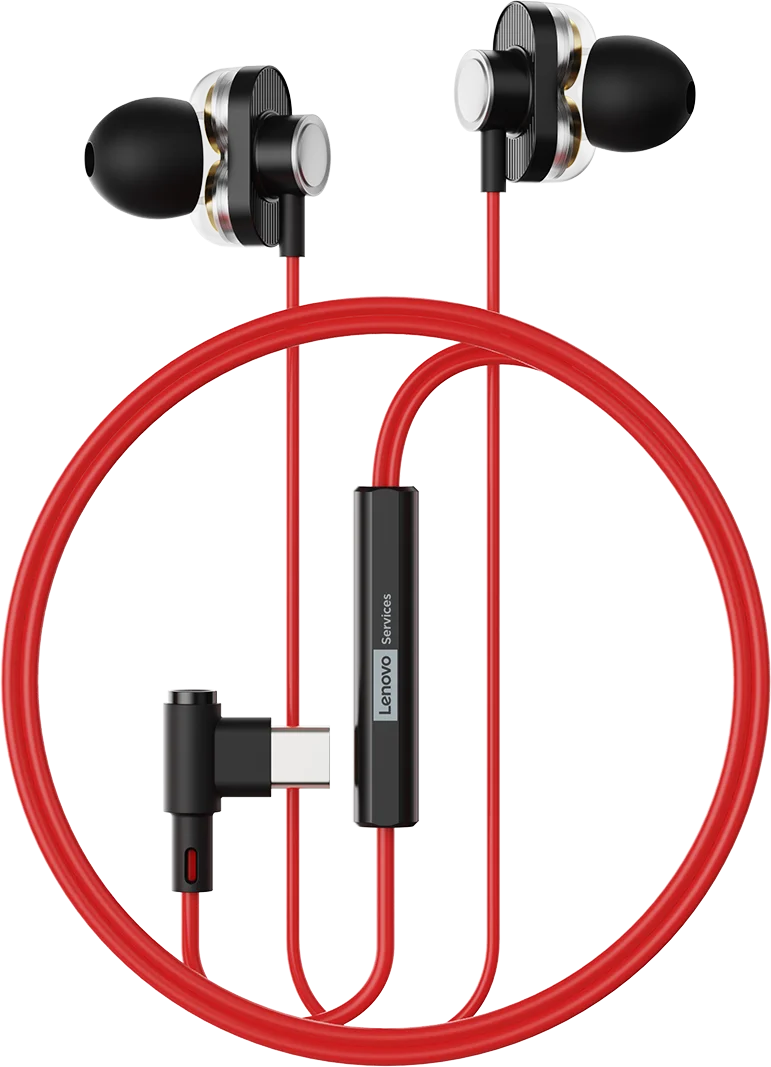 NEW Lenovo YF46 Wired Headphones In-Ear Gaming Earphones 3.5mm/Type-C Lightweight Earbuds With Mic For Mobile Phones Computers