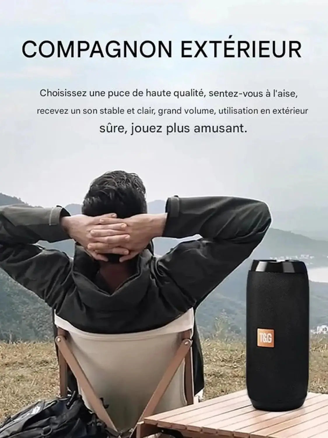 Portable Bluetooth Speaker Wireless , Ipx4 Waterproof Bluetooth 5.0 TWS MP3 Player Paring Aux & Tf-Card Input for Home Outdoor