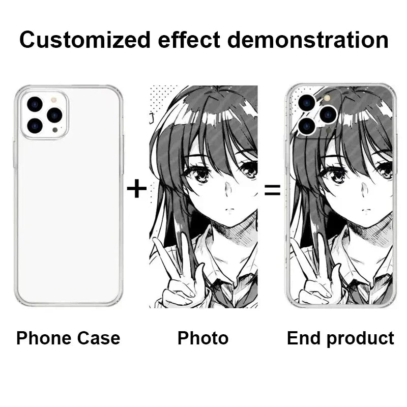 Creative Custom Personalized Phone Case for iPhone 16 15 14 13 12 11 Pro Max Mini X XS XR 8 7 Plus SE Design Picture Photo Cover