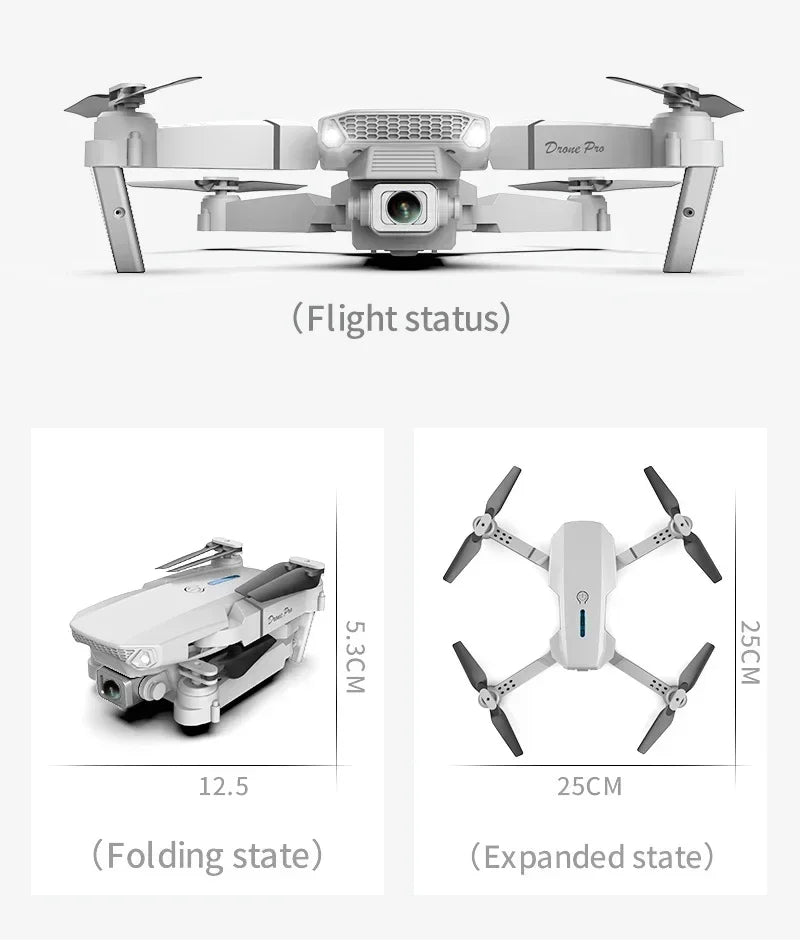 2026 New E88 Pro RC Drone 4K 1080P Wide Angle Dual HD Camera Foldable Quadcopter WiFi FPV Altitude Hold