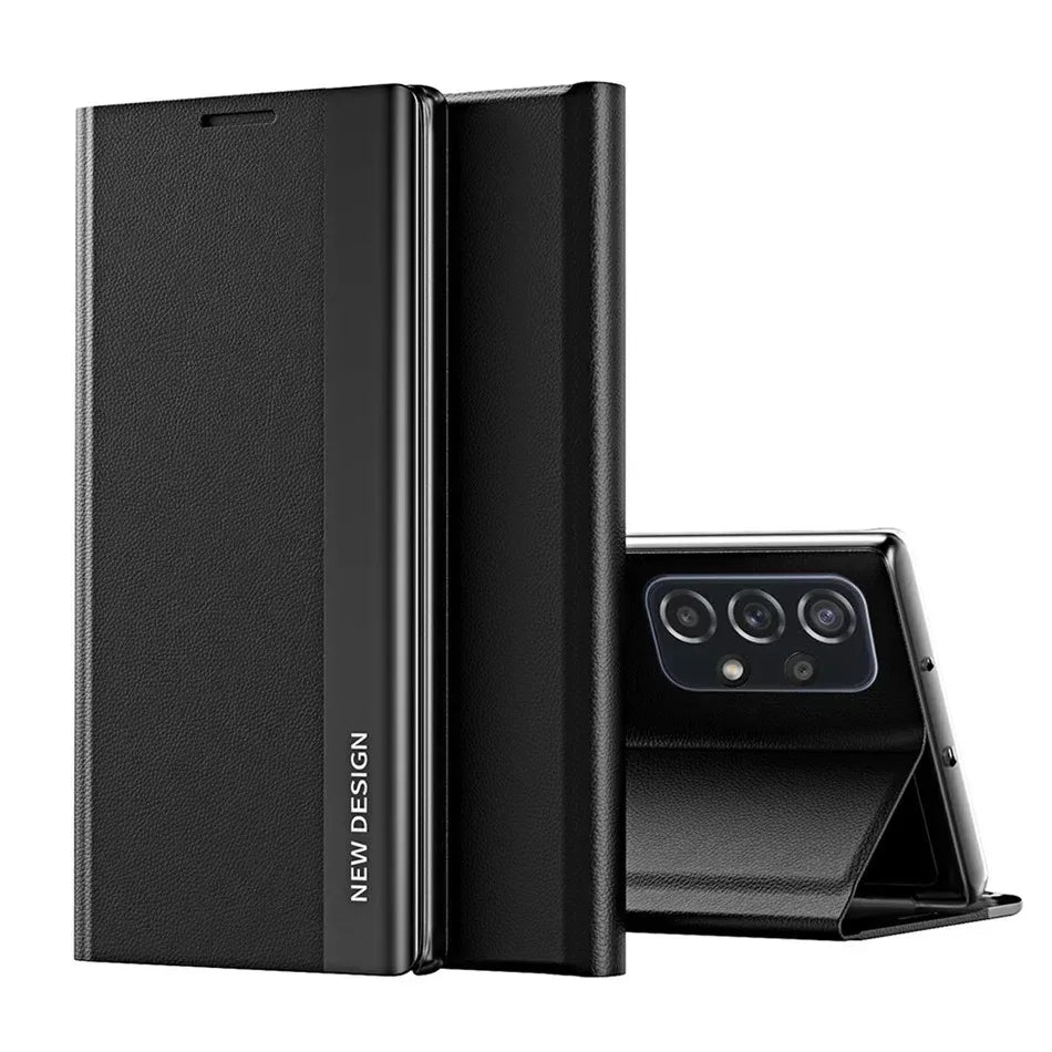 Luxury Leather Flip Plating Phone Cases For Samsung Galaxy S26 S25 S23 S22 S24 Ultra A15 16 17 25 26 35 36 55 56 Back Cover