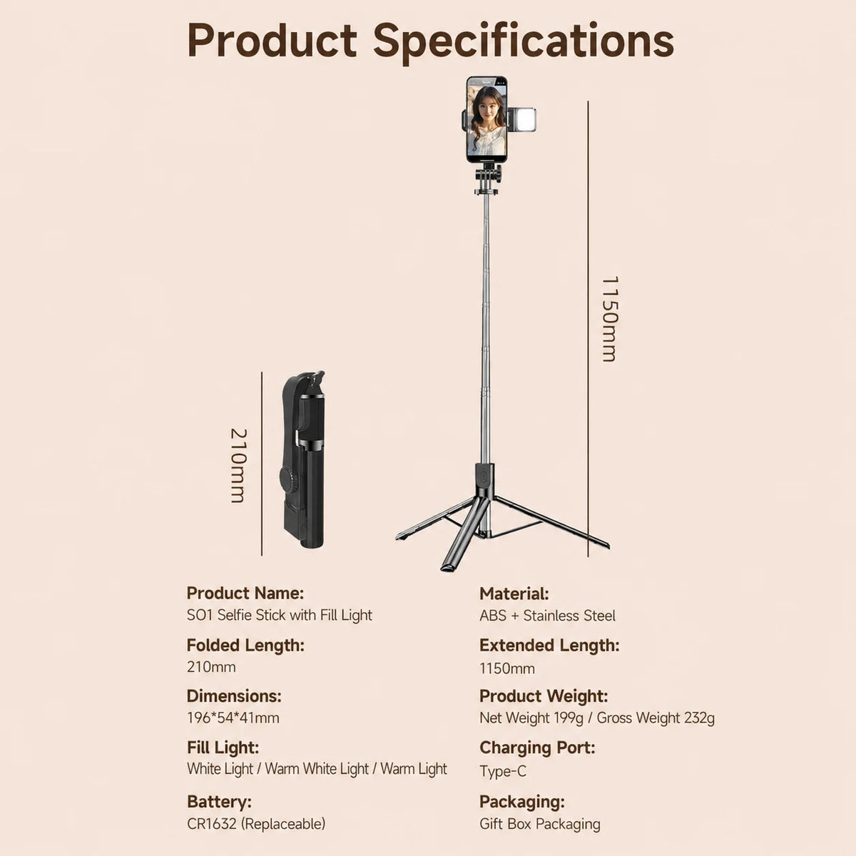 Phone Holder Bluetooth Selfie Stick Tripod Handheld Smart Shooting Gadget Floor Stand Stable Support Bracket for Live Broadcast