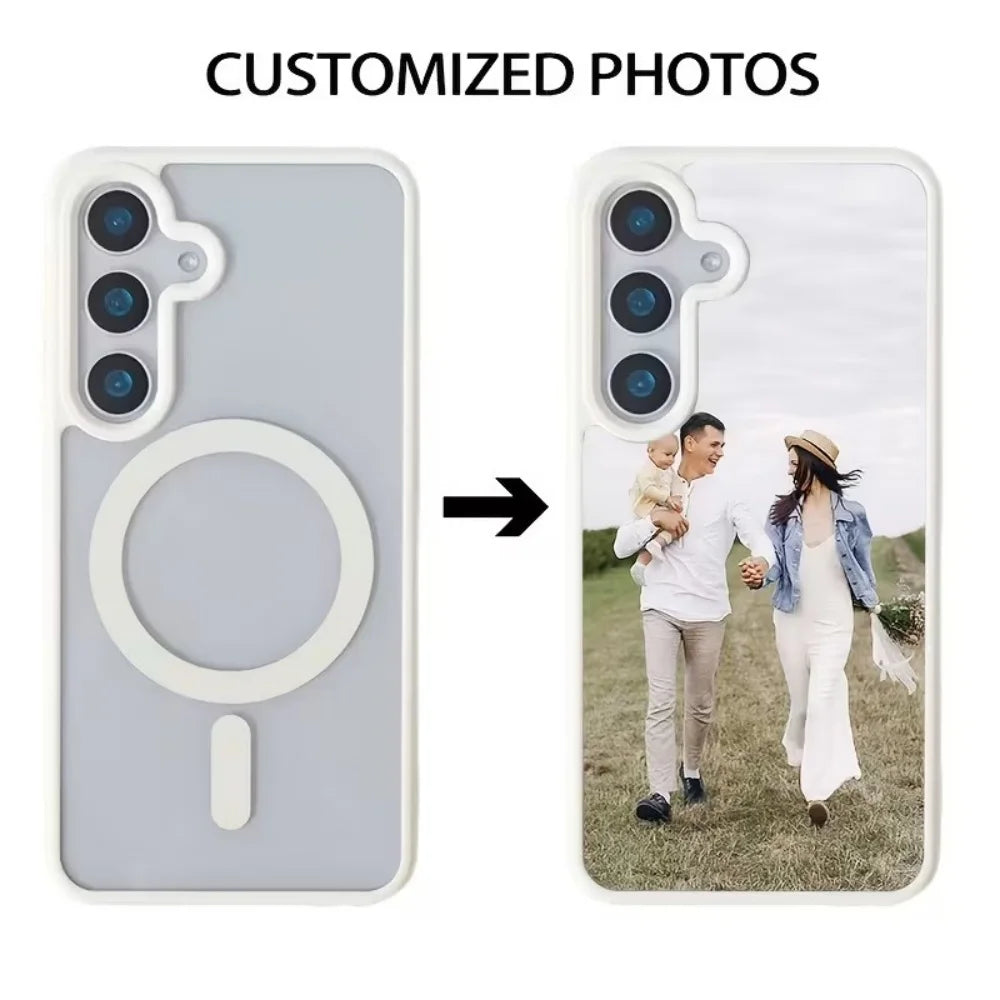 DIY Customized Pouple Photo Phone Case For Samsung Galaxy S26 S25 S24 S23 S22 Ultra Plus FE 5G Color Magsafe Protective Cover