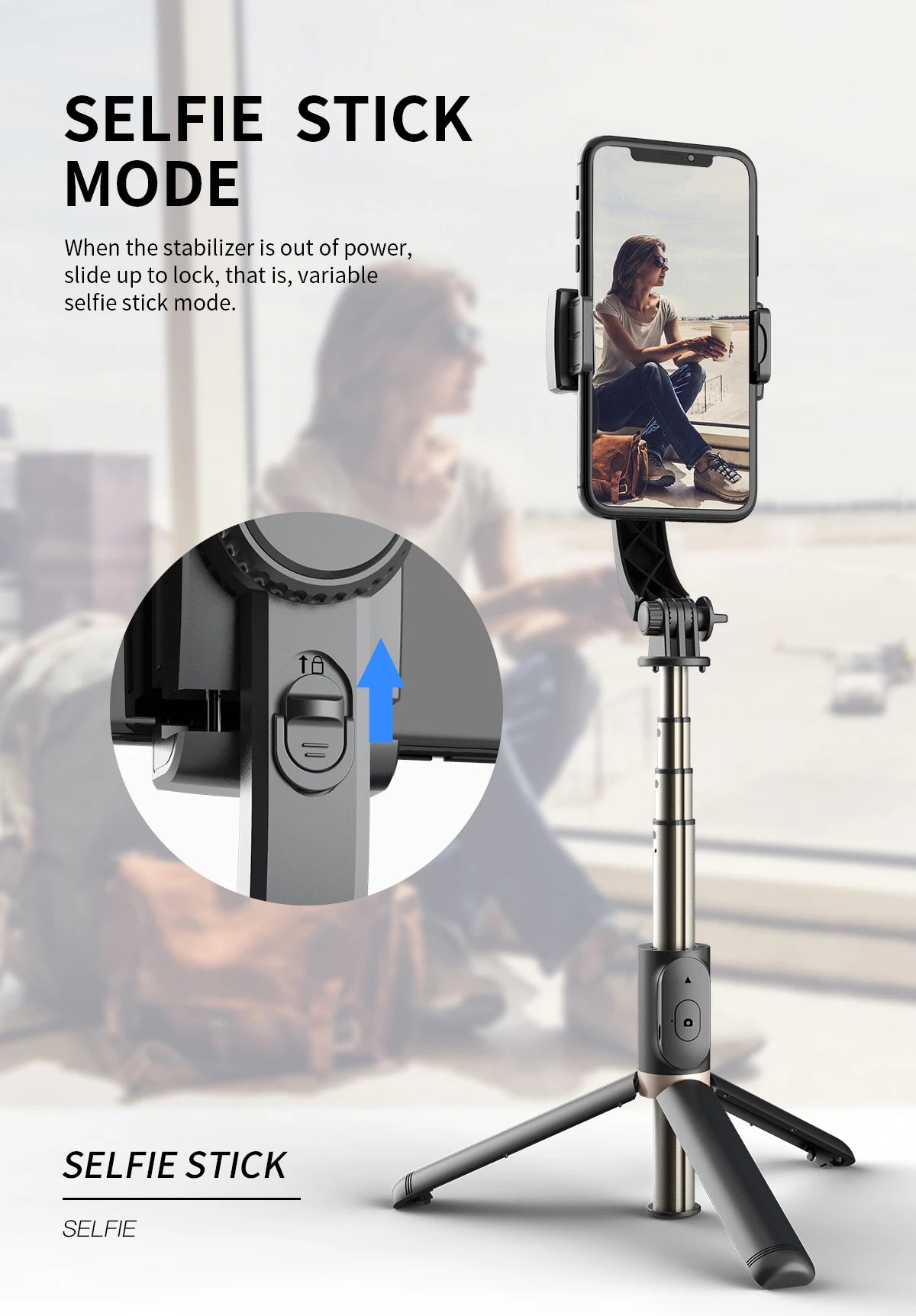 COOL DIER 2026 NEW Phone Gimbal Stabilizer Wireless Bluetooth Selfie Stick Tripod Stabilizer Holder Bracket for Smartphone Live