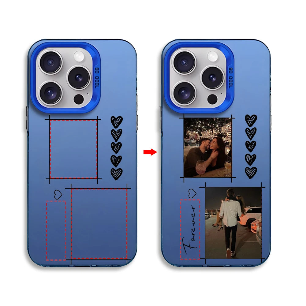 DIY Name Personalised Photos Customized Luxury IMD Cover For iPhone 11 12 13 14 15 16 17 Air Pro Max 7 8 Plus X XS XR 16E Gift
