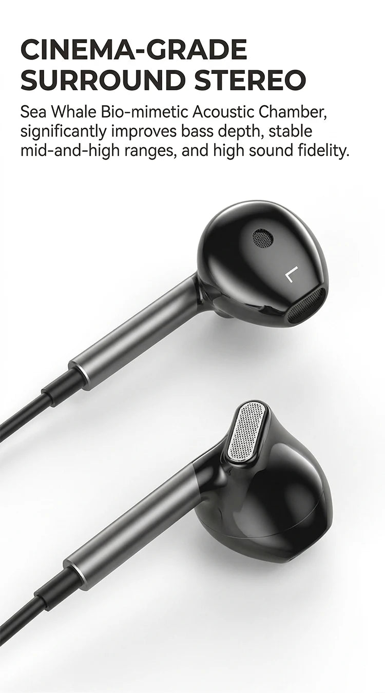 For Samsung Earphones HiFi Surround Sound With Mic Volume Control Type C 3.5mm Music Wired Headphones For Galaxy S26 S25 S24 S23