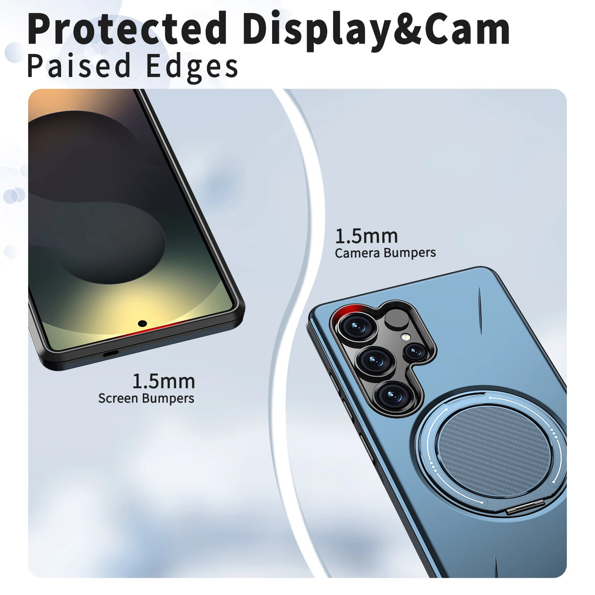 360° Folding Stand Magnetic Case For Samsung Galaxy S25 FE S24 S23 S26 Ultra Plus A56 A36 A26 A17 A07 A55 A35 A25 A14 A06 Cover