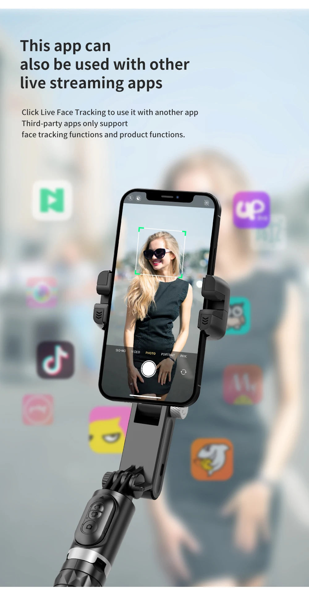 Selfie Stick Phone Gimbal Stabilizer For iPhone Android Action Camera Tripod Cellphone Mobile Cell Smartphone Handle Grip Video