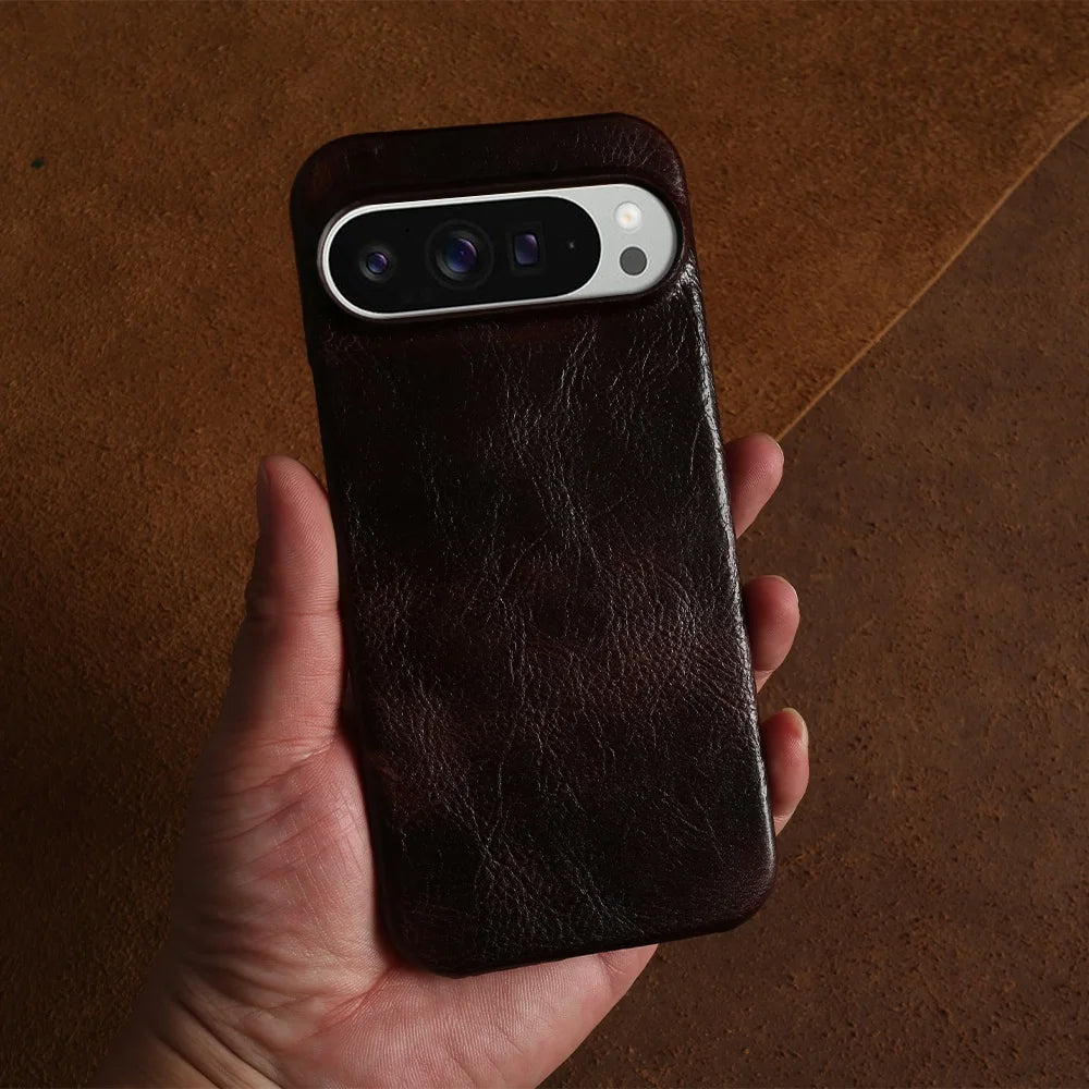ZWW Genuine Leather Case for Google Pixel 10 Pro 9Pro 8Pro 6A 6Pro 7Pro Vintage Phone Cases Capa Back Coque Shell Carcasa