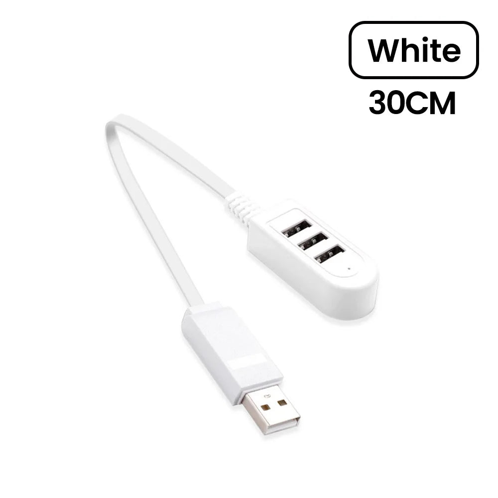 3 In 1 USB HUB Splitter Socket Multi-function USB Charger USB Port Hub High Speed Data Transfer For PC Laptop 30cm/120cm USB Hub