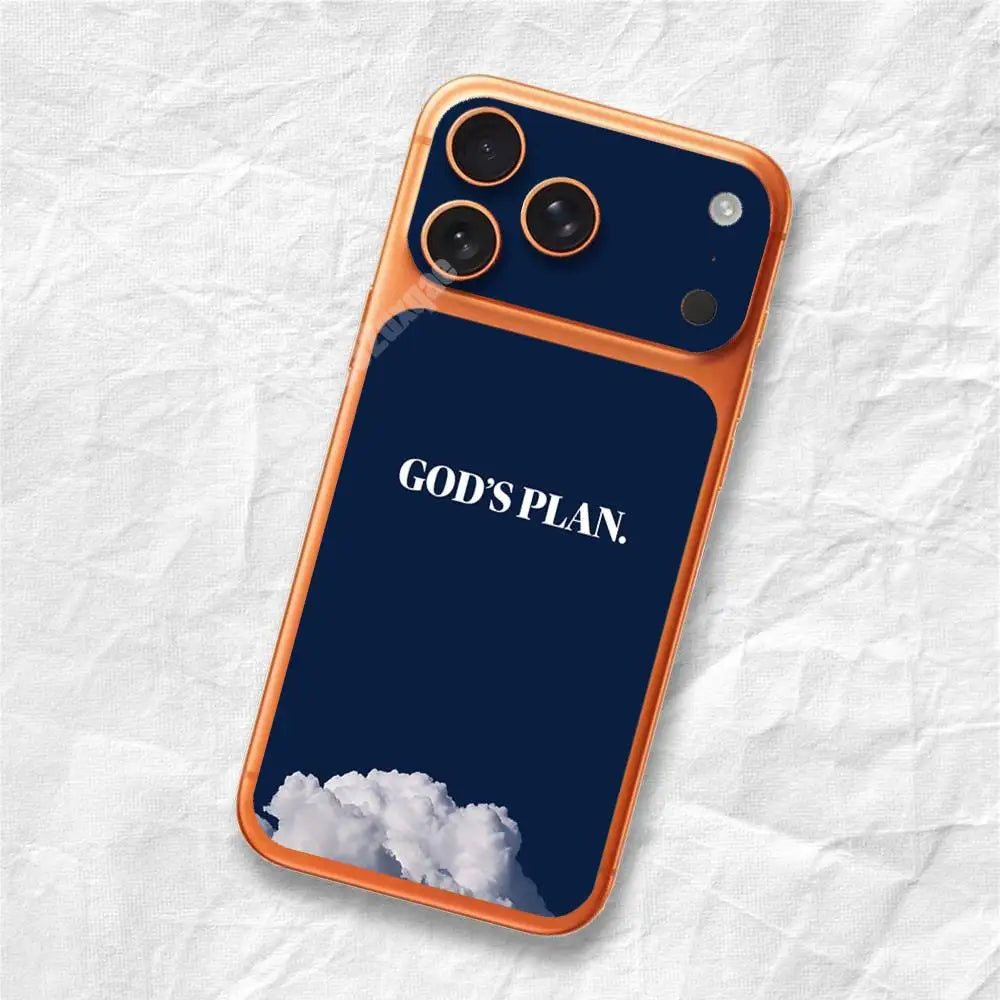 God's Plan Blessing Words Removable UV Film for iPhone 17 Pro 17 ProMax Protective Sticker