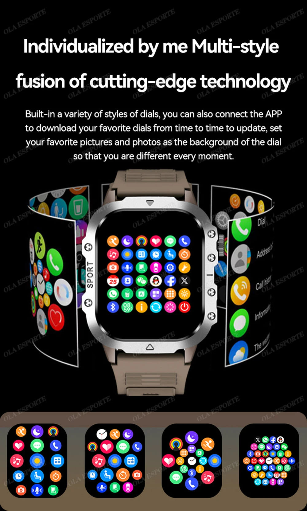 2026 New Rugged Military GPS Smart Watch Men Bluetooth Call Health Monitoring Sports 5ATM Waterproof Smartwatches Man Pk HT30