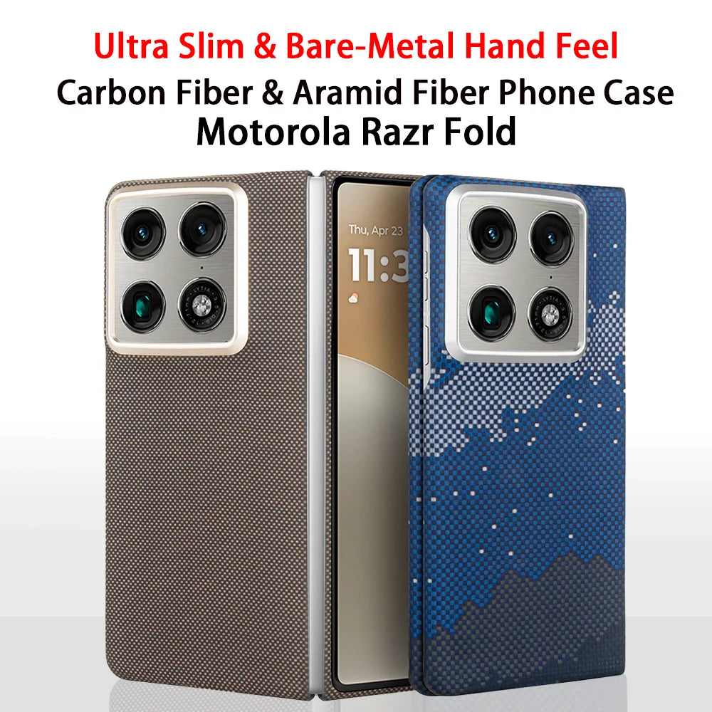 Aramid Fiber Case for Motorola Razr Fold, Compatible with MagSafe, Slim Lightweight Back Cover