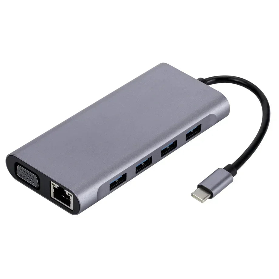8 in 1 USB C HUB 3.0 Type C Splitter 4K Docking Station Laptop Adapter PD SD TF For Macbook Air M1 iPad Pro RJ45 HDMI-Compatible