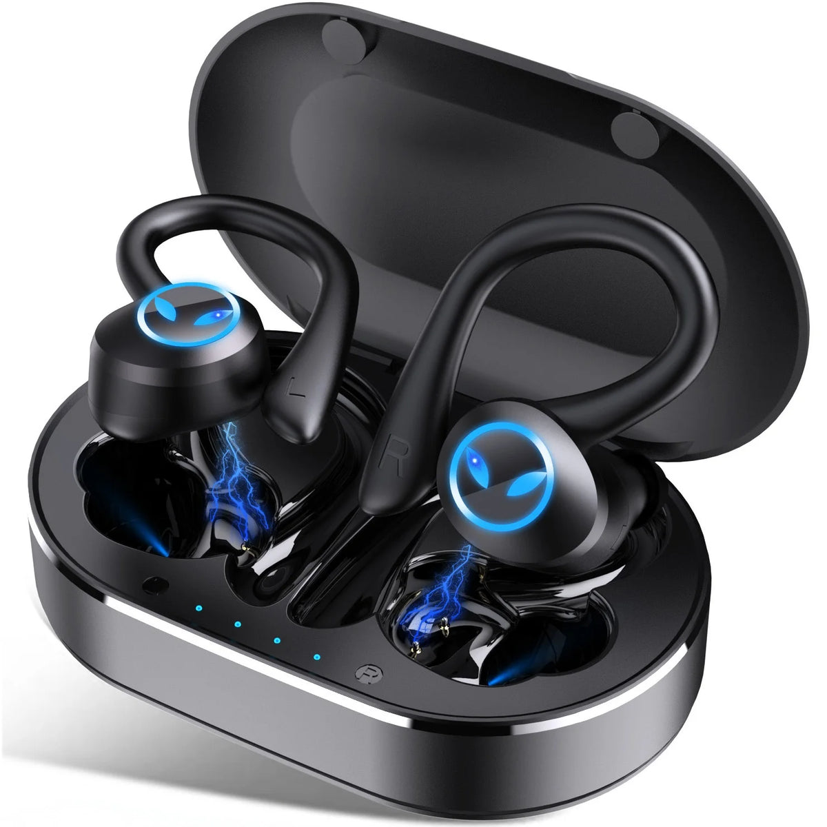 TWS Bluetooth Earphone,Stereo Wireless Headphone,USB-C Charging Case HiFi Earbud, HandsFree Headset With Mic For iPhone Android