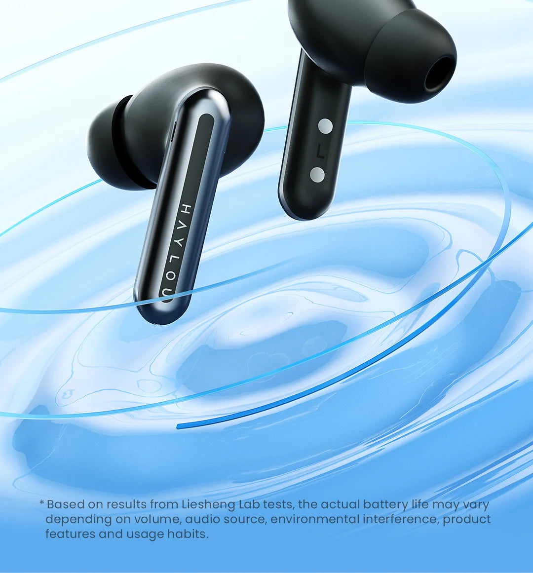 HAYLOU Mori Pro Bluetooth 5.4 Earphones Wireless 43dB Adaptive Hybrid ANC Hi-Res LDAC Earbuds 6 Mic Headphones 28H Battery Life