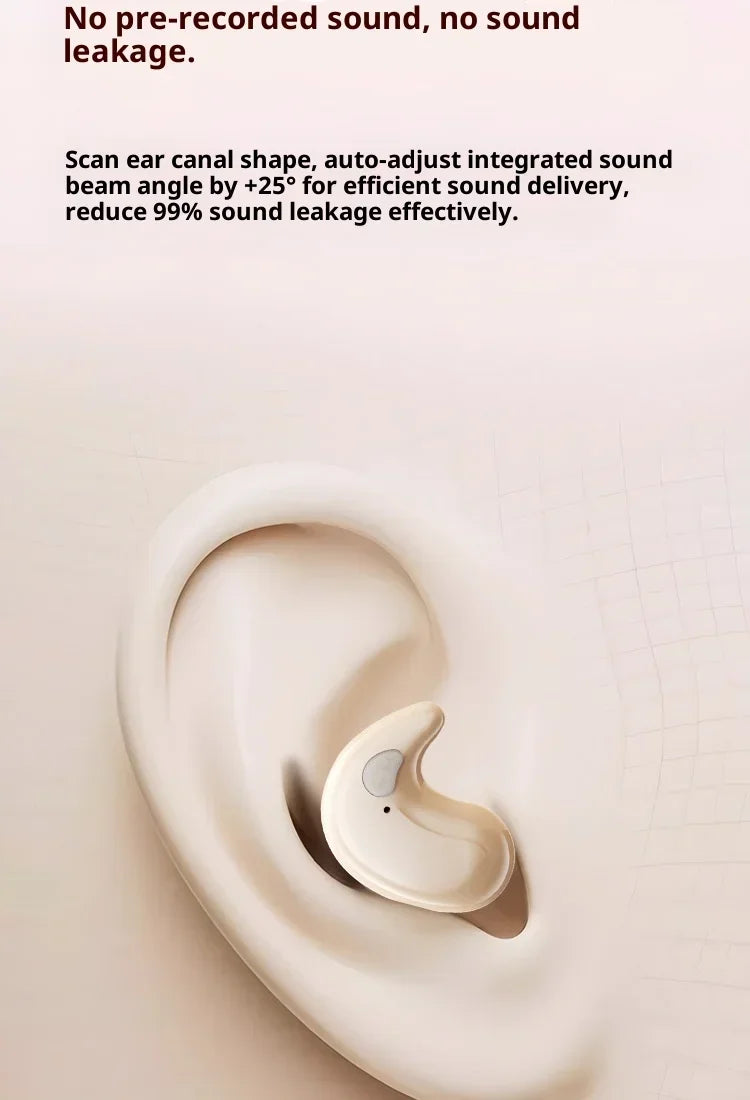 Wireless In-Ear Bluetooth 5.3 Earphones High Sleepy Quality Wireless Earbuds with Long Battery Life Mini Digital Display Video