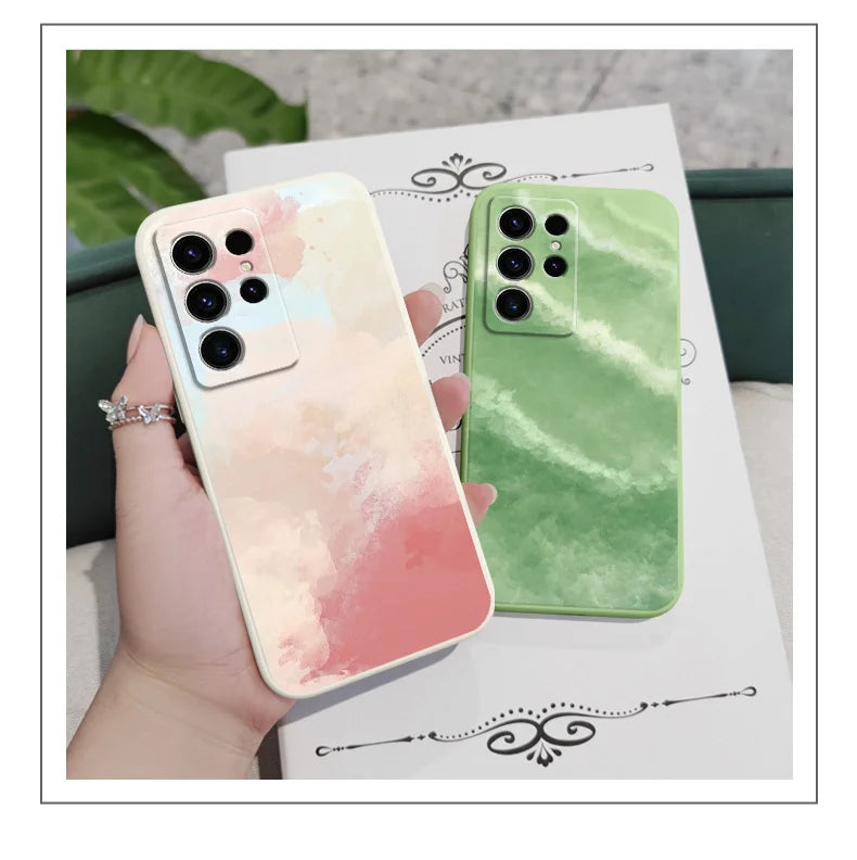 Artistic Patterns Phone Case For Samsung Galaxy S25 S24 S23 S22 S21 S20 Ultra Plus FE Note 20 Ultra 10 9 Plus Cover