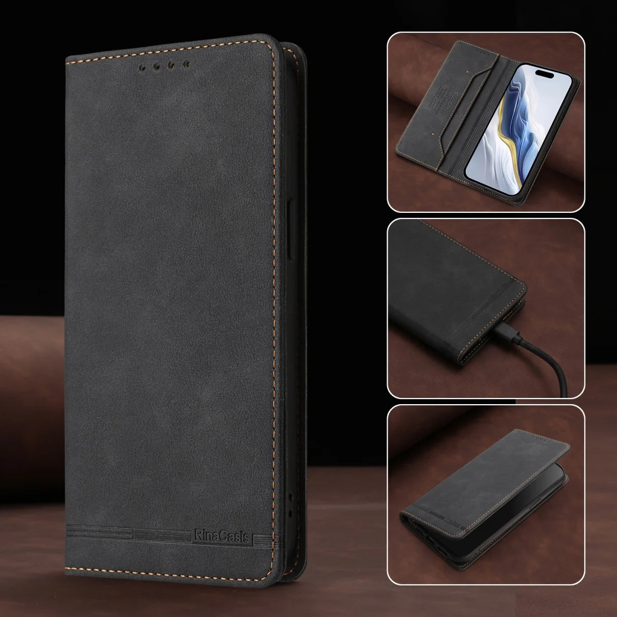 Flip Leather Case for Motorola Moto G86 G56 G06 G15 G54 G24 Power G86 G06 G85 G75 G55 G45 G35 G15 G05 Card Wallet Phone Cover