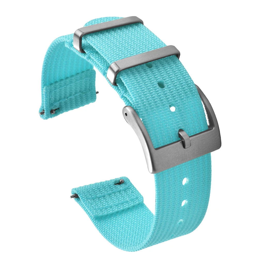 New Ribbed Nylon Watch Strap 18mm 20mm 22mm Qucik Release Straps Military Sports Watchband Fabric Strap for Omega/Smart/Samsung