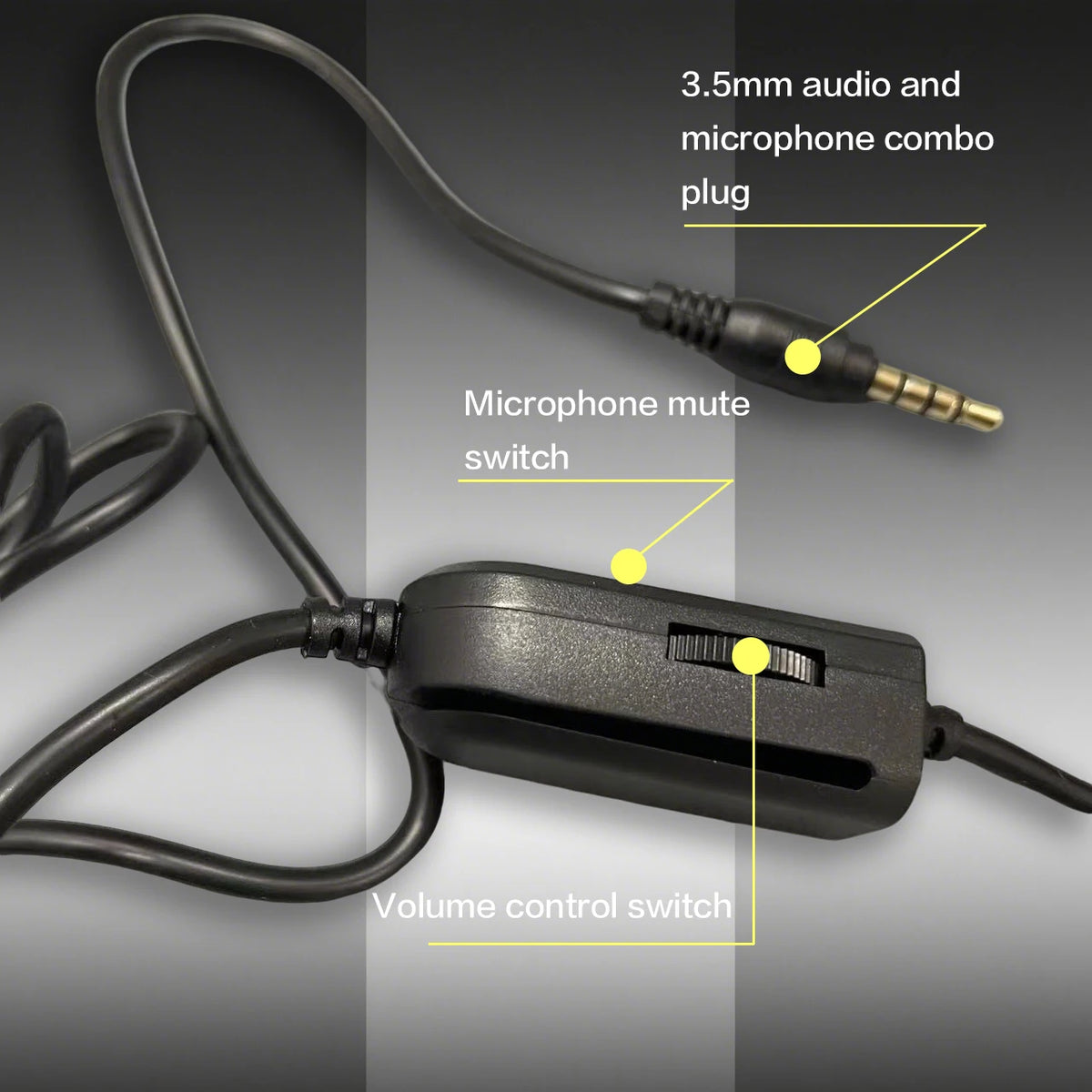 7260 Wired Headphones with Microphone,Suitable for work meetings、Study Recording、Entertainment Games,Compatible:PS4/PS5/Xbox One