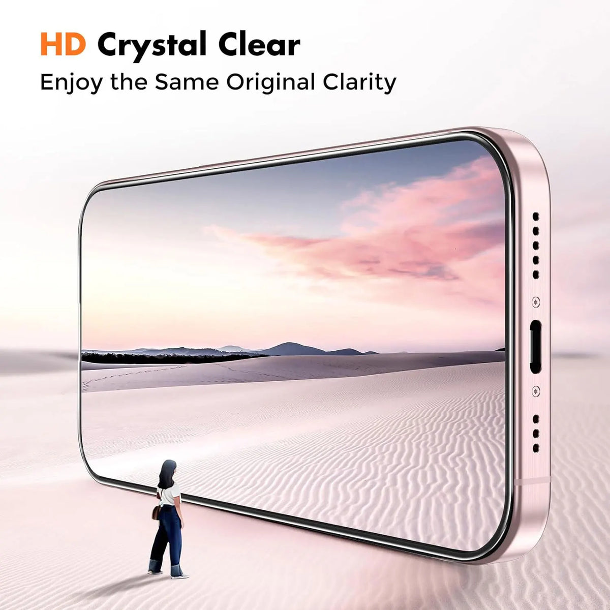 Clear Case for iPhone 16 15 14 13 12 11 Pro Max Mini X XR Xs Shockproof Soft TPU Bumper Back Case With Tempered Glass Slim Cover