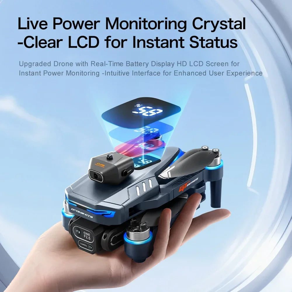 For Genuine GT8 Drone 4K Professional Dual Camera FPV GPS Brushless Motor Optical Flow Hovering Folding Quadcopter 4k 8K RC Dron