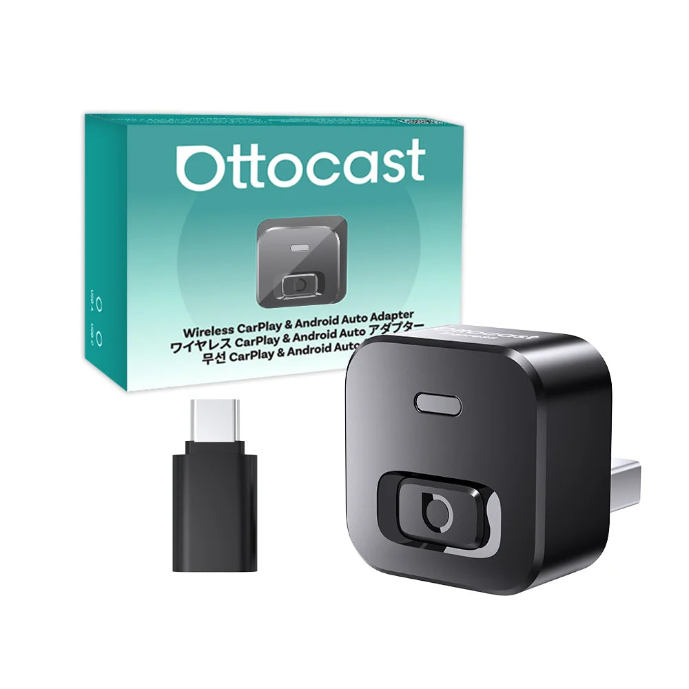 OTTOCAST Cabin Care Baby Car Camera Wireless Carplay Adapter 1080P 150° Wide Angle Night Vision Back‑Seat Monitor Easy Install