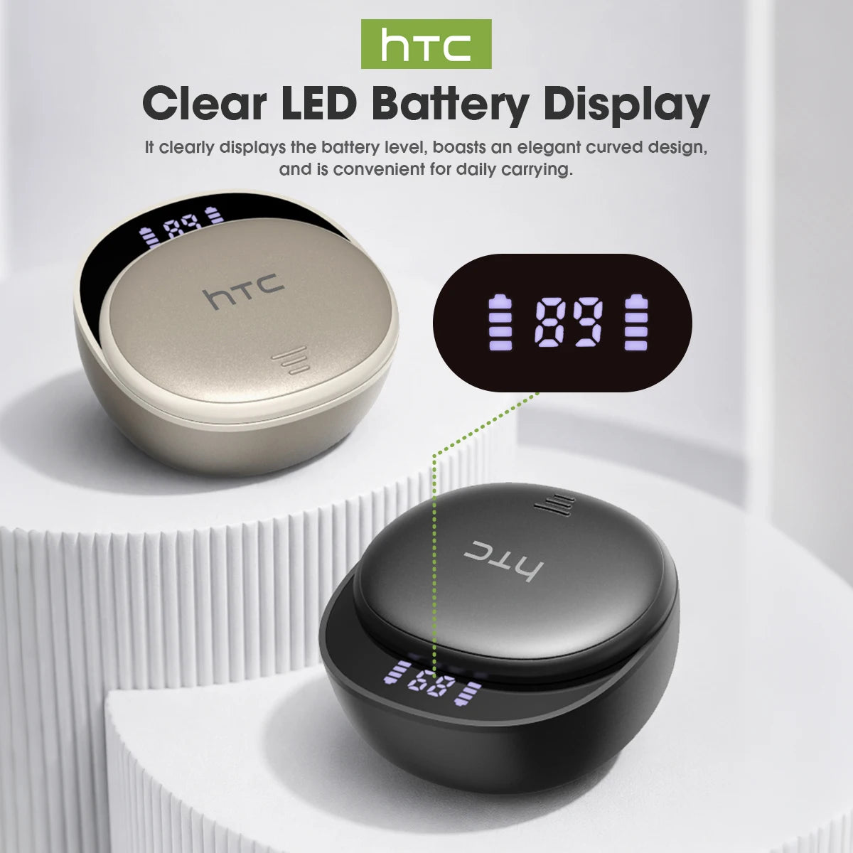 Micro Sleep Wireless Earbuds HTC NE97 Bluetooth 5.3 Pain-Free Fit 18H Playtime Friendly Earphones Soft Sound Side-Sleep