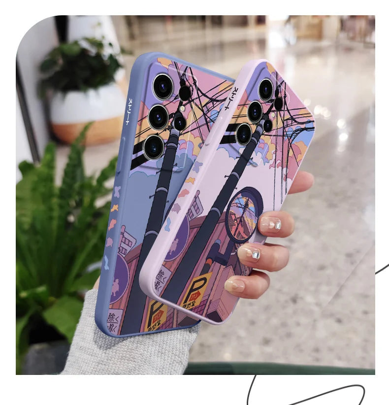 Dusk Intersection Phone Case For Samsung Galaxy S25 S24 S23 S22 S21 S20 S10 S10E S9 Ultra Plus FE Note 20 Ultra 10 9 Plus Cover