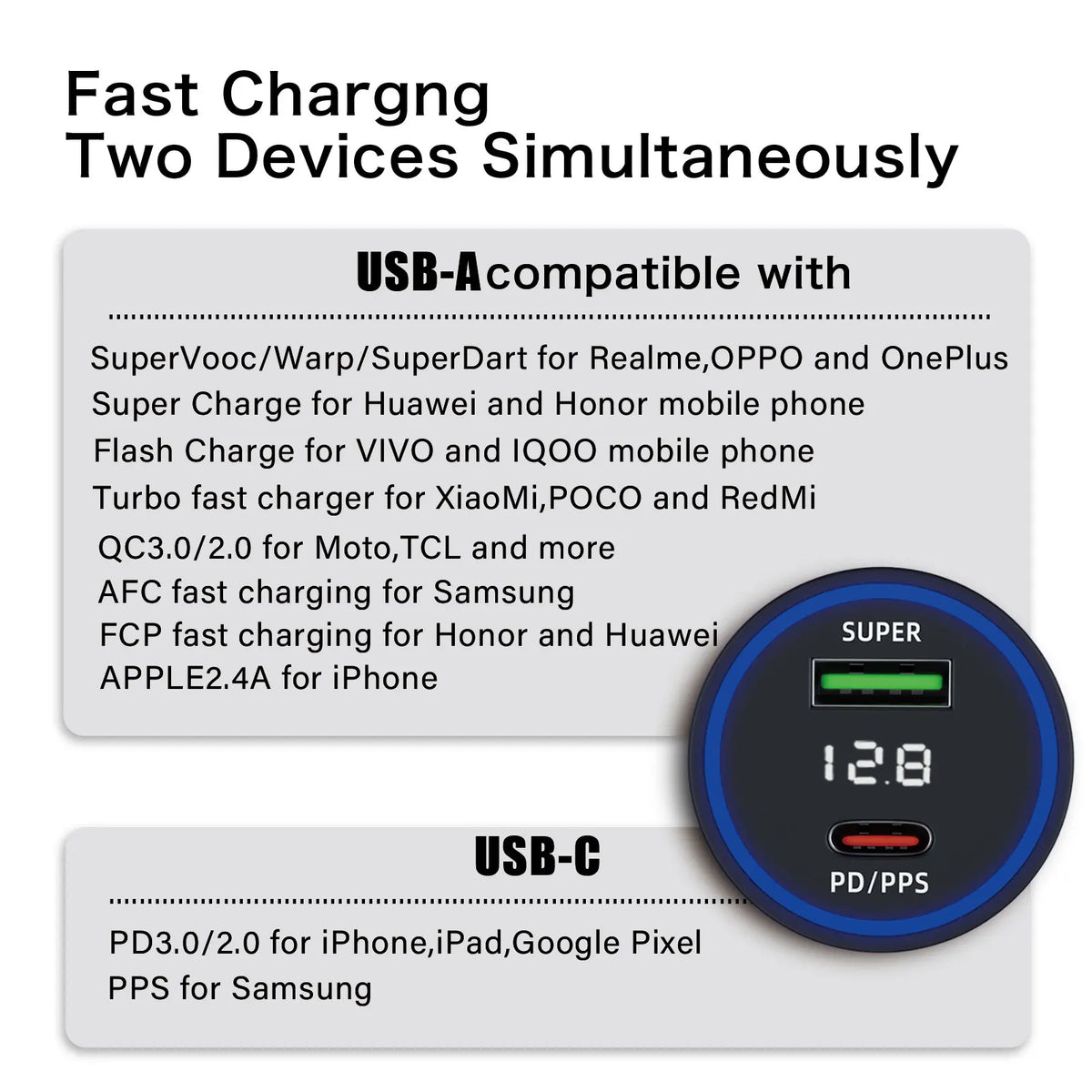 6A 66W car charger for Honor Magic V 5 3 7 6 400 200 90 70 50 X9d X7C cigarette lighter USB charger for Huawei car phone adapter