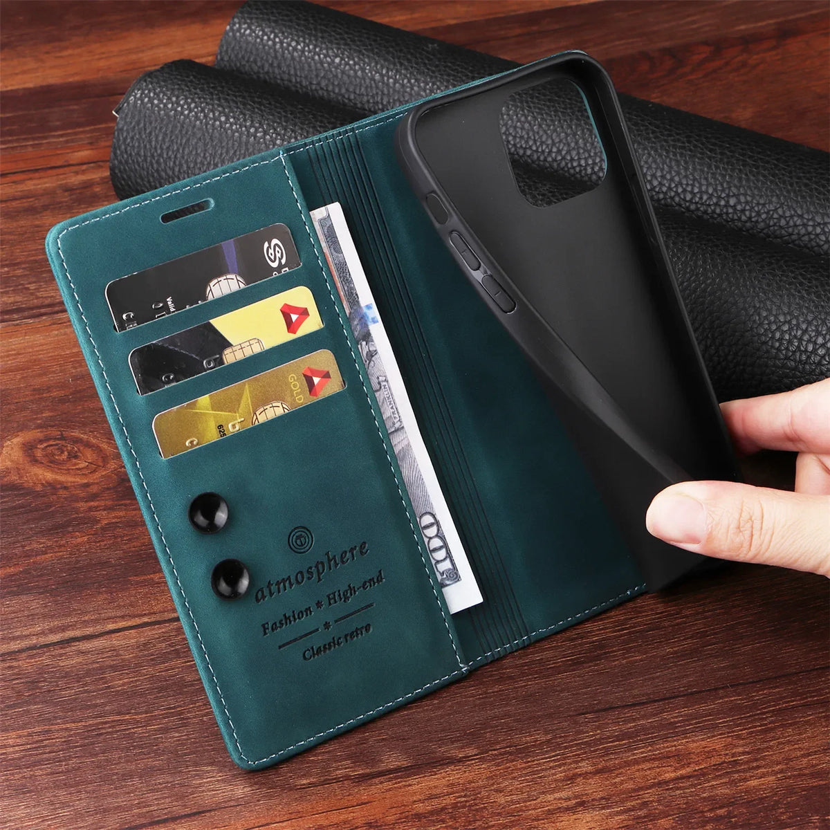 Leather Wallet Case For Samsung Galaxy S25 Edge S26 Plus S24 S23 S22 S21 FE S20 S10 S9 S8 Note 20 Ultra 10 Pro Flip Phone Cover